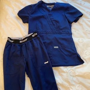 Grey’s Anatomy Women’s Scrub Set Active XS Navy
